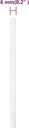 vidaXL - Boottouw - 6 - mm - 50 - m - polypropyleen - volwit