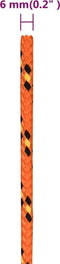 vidaXL - Boottouw - 6 - mm - 500 - m - polypropyleen - oranje