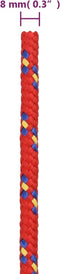 vidaXL - Boottouw - 8 - mm - 25 - m - polypropyleen - rood