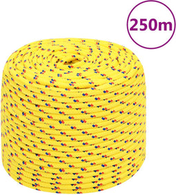 vidaXL - Boottouw - 8 - mm - 250 - m - polypropyleen - geel