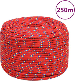 vidaXL - Boottouw - 8 - mm - 250 - m - polypropyleen - rood