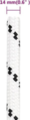 vidaXL - Boottouw - gevlochten - 14 - mmx25 - m - polyester - wit