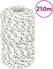 vidaXL - Boottouw - gevlochten - 2 - mm - x - 250 - m - polyester - wit