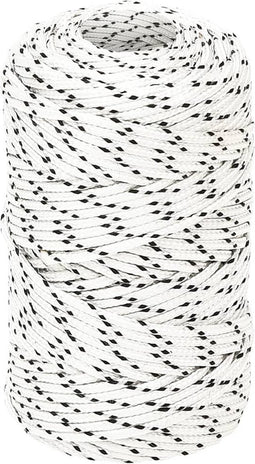 vidaXL - Boottouw - gevlochten - 2 - mm - x - 500 - m - polyester - wit