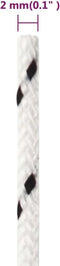 vidaXL - Boottouw - gevlochten - 2 - mm - x - 500 - m - polyester - wit