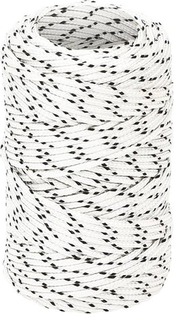 vidaXL - Boottouw - gevlochten - 2 - mmx50 - m - polyester - wit