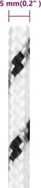 vidaXL - Boottouw - gevlochten - 5 - mmx25 - m - polyester - wit