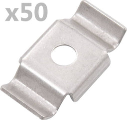 vidaXL - Bouwhekklem - 50 - st - roestvrij - staal