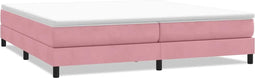 vidaXL - Boxspring - zonder - matras - fluweel - roze - 200x210 - cm