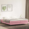 vidaXL - Boxspring - zonder - matras - fluweel - roze - 200x210 - cm