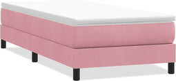 vidaXL - Boxspring - zonder - matras - fluweel - roze - 80x210 - cm