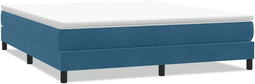 vidaXL - Boxspringbed - zonder - matras - 180x220 - cm - fluweel - donkerblauw
