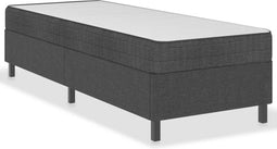 vidaXL - Boxspringframe - stof - grijs - 100x200 - cm