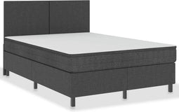 vidaXL - Boxspringframe - stof - grijs - 140x200 - cm