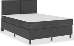 vidaXL - Boxspringframe - stof - grijs - 160x200 - cm