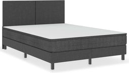 vidaXL - Boxspringframe - stof - grijs - 180x200 - cm