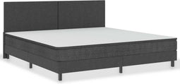 vidaXL - Boxspringframe - stof - grijs - 200x200 - cm