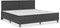 vidaXL - Boxspringframe - stof - grijs - 200x200 - cm