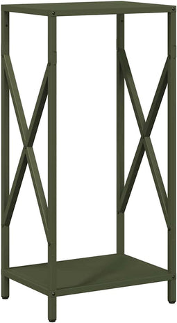 vidaXL - Brandhoutrek - 34x25x70 - cm - koudgewalst - staal - olijfgroen