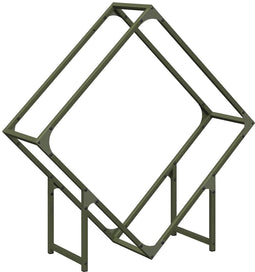 vidaXL - Brandhoutrek - 80x25x80 - cm - koudgewalst - staal - olijfgroen