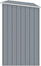 vidaXL - Brandhoutschuur - 245x98x159 - cm - gegalvaniseerd - staal - grijs