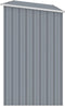 vidaXL - Brandhoutschuur - 245x98x159 - cm - gegalvaniseerd - staal - grijs