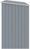 vidaXL - Brandhoutschuur - 245x98x159 - cm - gegalvaniseerd - staal - grijs