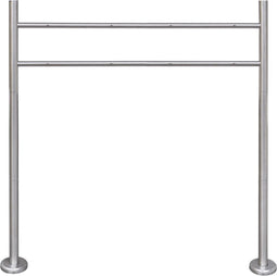 vidaXL - Brievenbusstandaard - dubbele - brievenbus - roestvrij - staal