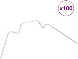 vidaXL - Broeikasklemmen - 100 - st - W - type - gegalvaniseerd - staal