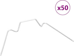 vidaXL - Broeikasklemmen - 50 - st - W - type - gegalvaniseerd - staal