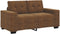 vidaXL - Bruin - Stof, - Hout - Medium - Duurzaam - Loveset - Sofa - Rechthoekig