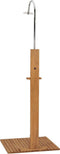 vidaXL Buitendouche 75x75x210 cm massief teakhout
