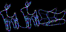 vidaXL - Buitenkerstversiering - rendier - en - slee - 576 - LED's