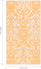 vidaXL - Buitenkleed - 120x180 - cm - PP - oranje - en - wit