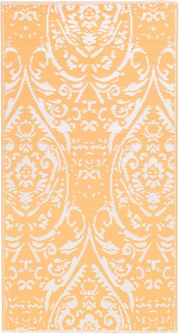 vidaXL - Buitenkleed - 160x230 - cm - PP - oranje - en - wit