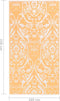 vidaXL - Buitenkleed - 160x230 - cm - PP - oranje - en - wit