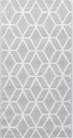vidaXL - Buitenkleed - 190x290 - cm - PP - grijs