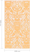 vidaXL - Buitenkleed - 190x290 - cm - PP - oranje - en - wit