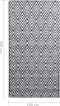 vidaXL - Buitenkleed - 190x290 - cm - PP - wit - en - zwart