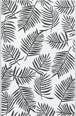 vidaXL - Buitenkleed - 80x150 - cm - PP - wit - en - zwart