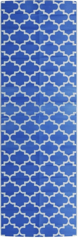 vidaXL - Buitenkleed - 80x250 - cm - polypropeen - blauw