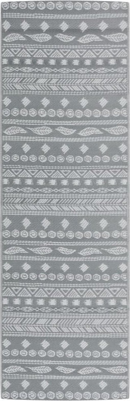 vidaXL - Buitenkleed - 80x250 - cm - polypropeen - grijs