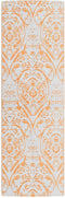 vidaXL - Buitenkleed - 80x250 - cm - polypropeen - oranje - en - wit