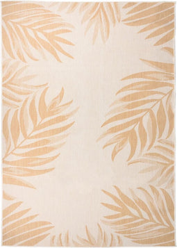 vidaXL - Buitenkleed - met - bladpatroon - platgeweven - 140x200 - cm