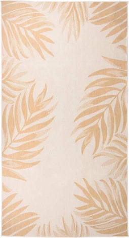 vidaXL - Buitenkleed - met - bladpatroon - platgeweven - 80x150 - cm