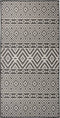 vidaXL - Buitenkleed - met - patroon - platgeweven - 100x200 - cm - zwart