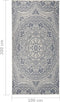 vidaXL - Buitenkleed - met - patroon - platgeweven - 100x200 - cm - blauw