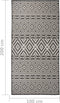 vidaXL - Buitenkleed - met - patroon - platgeweven - 100x200 - cm - zwart