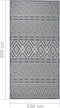 vidaXL - Buitenkleed - met - patroon - platgeweven - 100x200 - cm - blauw