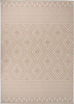 vidaXL - Buitenkleed - met - patroon - platgeweven - 120x170 - cm - bruin